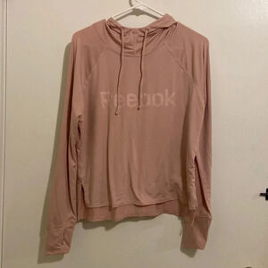 Reebok women’s lightweight hoodie, size Medium, dusty rose pink